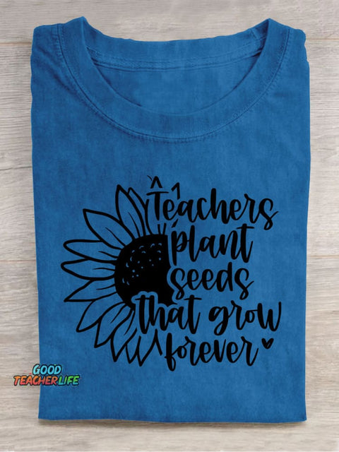 Teacher Plants Hope Decorative Pattern T-shirt