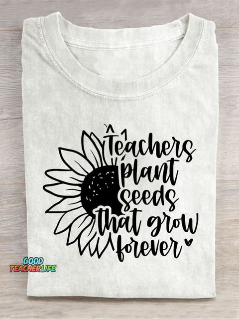 Teacher Plants Hope Decorative Pattern T-shirt