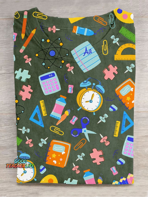 Stationery Decoration Pattern T-shirt
