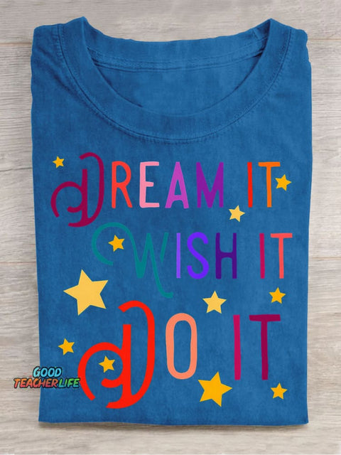 Do It Decorative Pattern T-shirt