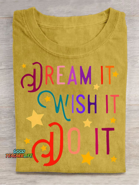 Do It Decorative Pattern T-shirt