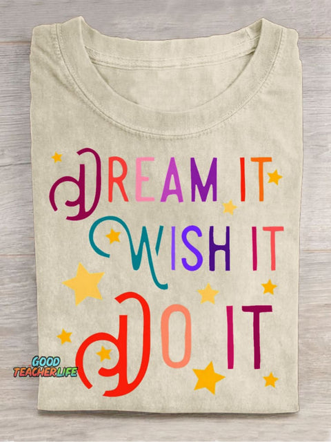 Do It Decorative Pattern T-shirt