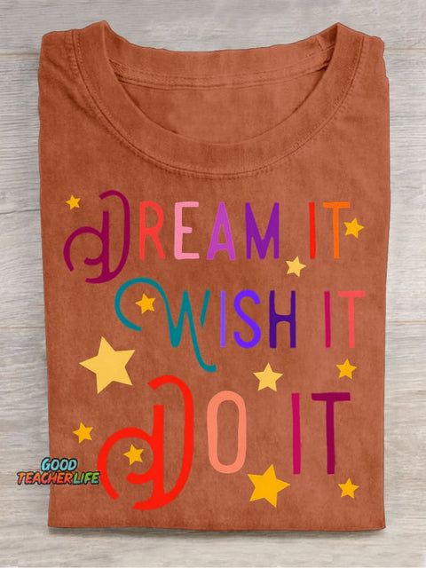 Do It Decorative Pattern T-shirt