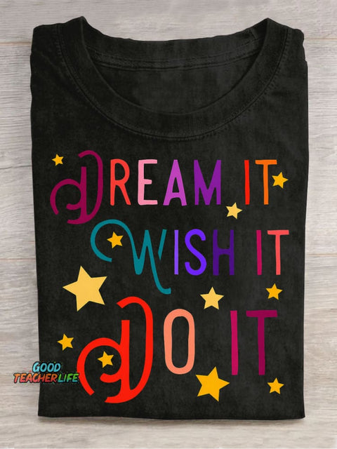 Do It Decorative Pattern T-shirt