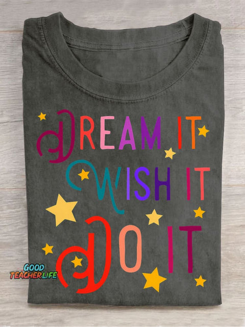 Do It Decorative Pattern T-shirt