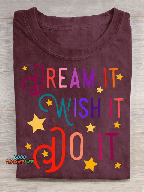 Do It Decorative Pattern T-shirt