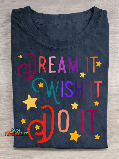 Do It Decorative Pattern T-shirt