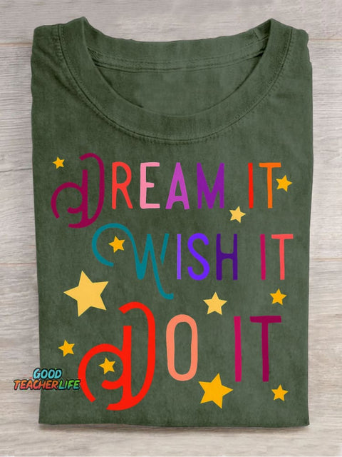 Do It Decorative Pattern T-shirt