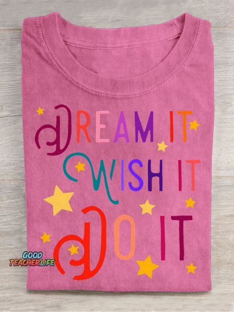 Do It Decorative Pattern T-shirt