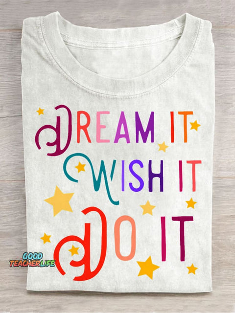 Do It Decorative Pattern T-shirt