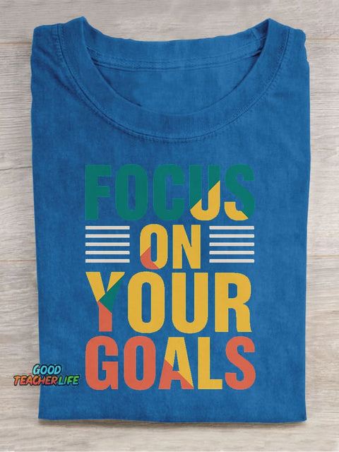 Focus On Your Goals Decorative Pattern T-shirt