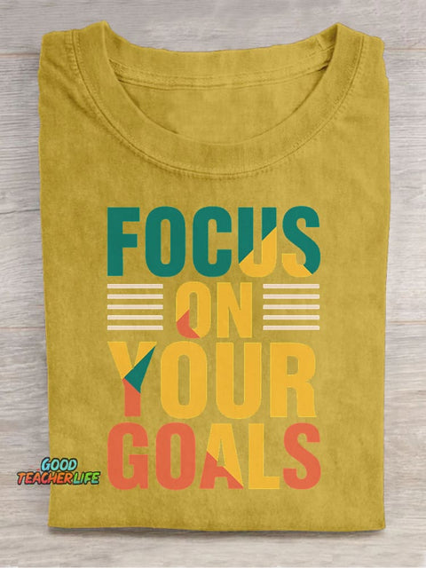 Focus On Your Goals Decorative Pattern T-shirt