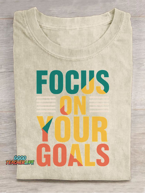 Focus On Your Goals Decorative Pattern T-shirt
