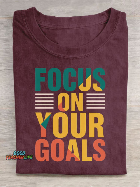 Focus On Your Goals Decorative Pattern T-shirt