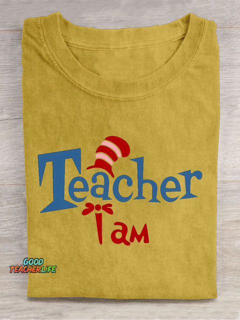 I Am Teacher Decorative Pattern T-shirt