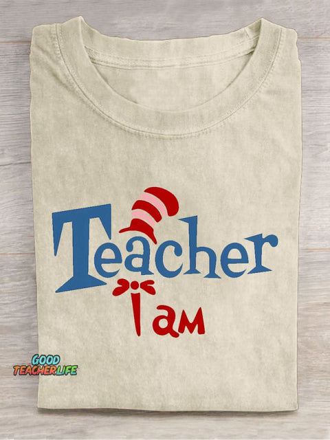 I Am Teacher Decorative Pattern T-shirt