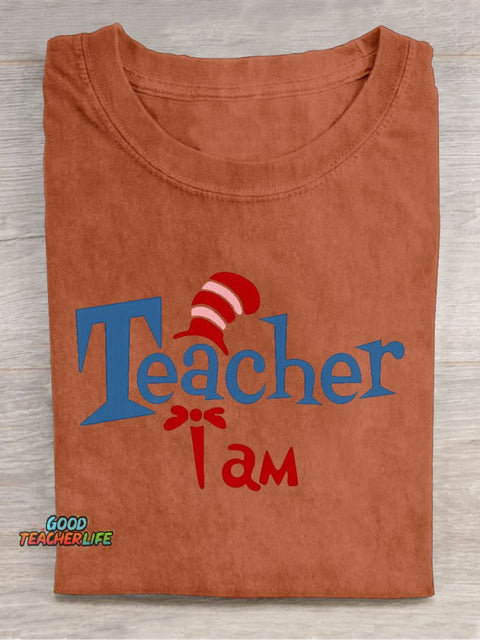 I Am Teacher Decorative Pattern T-shirt