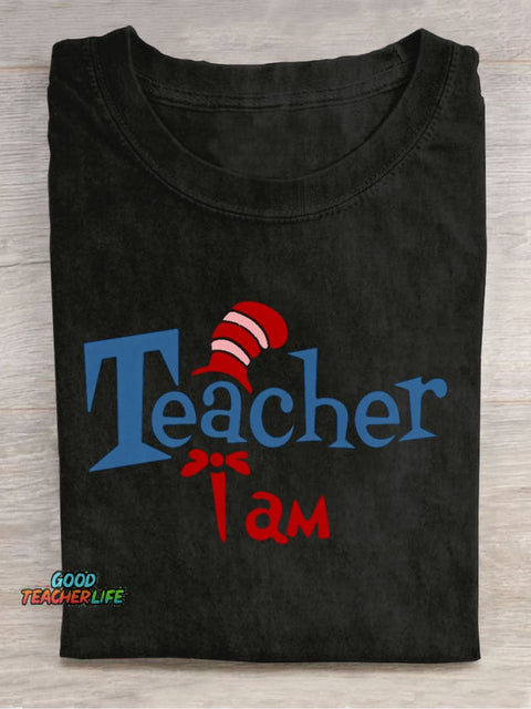 I Am Teacher Decorative Pattern T-shirt