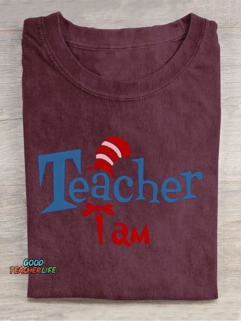 I Am Teacher Decorative Pattern T-shirt