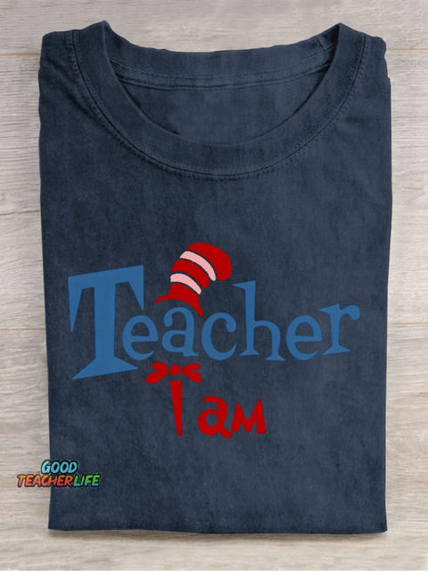 I Am Teacher Decorative Pattern T-shirt
