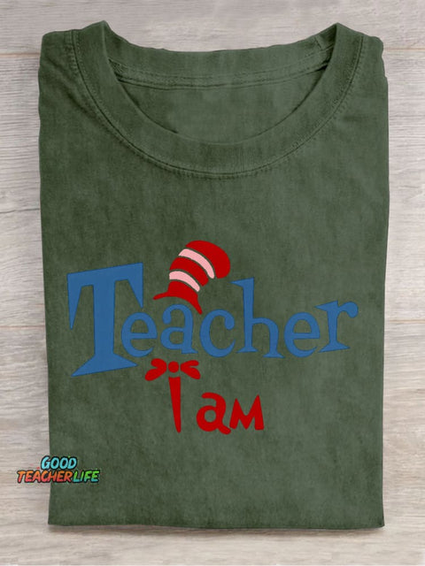 I Am Teacher Decorative Pattern T-shirt