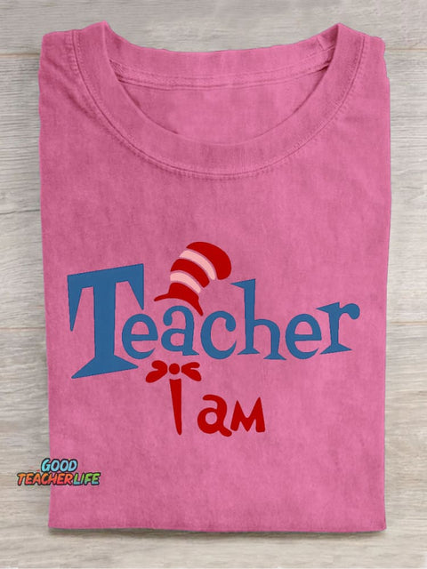 I Am Teacher Decorative Pattern T-shirt