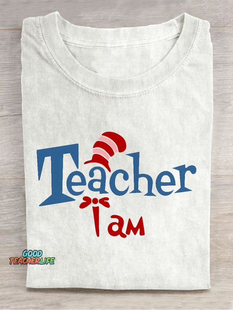 I Am Teacher Decorative Pattern T-shirt