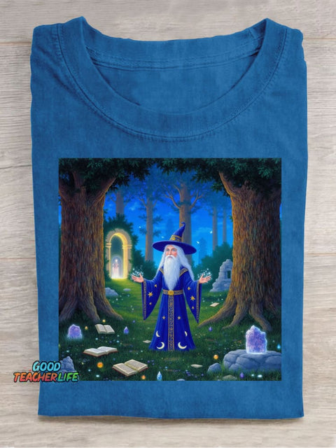 Forest Wizard Decorative Pattern T-shirt