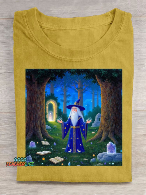 Forest Wizard Decorative Pattern T-shirt