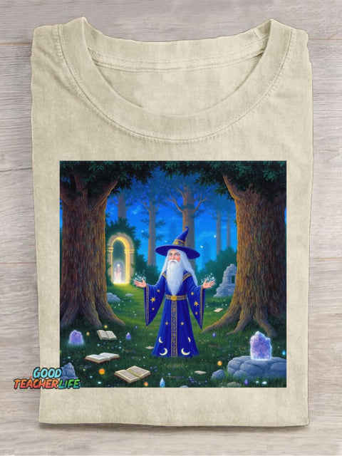 Forest Wizard Decorative Pattern T-shirt