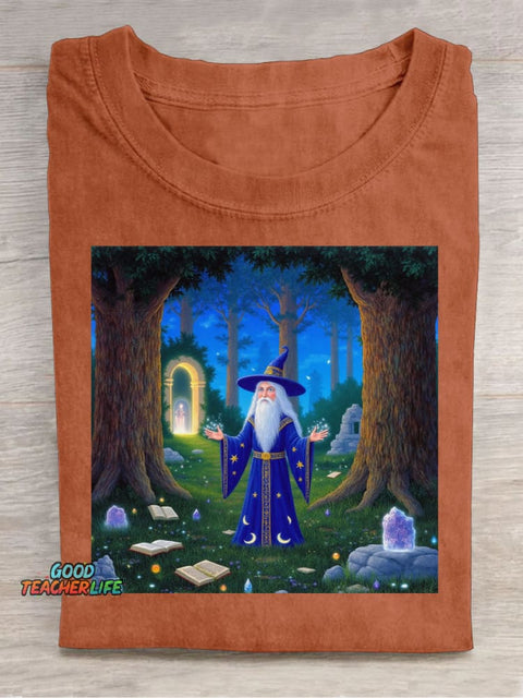 Forest Wizard Decorative Pattern T-shirt
