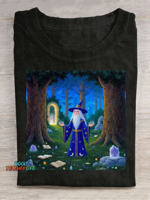 Forest Wizard Decorative Pattern T-shirt