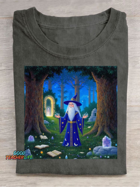 Forest Wizard Decorative Pattern T-shirt