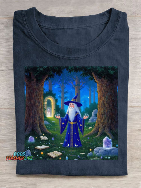 Forest Wizard Decorative Pattern T-shirt