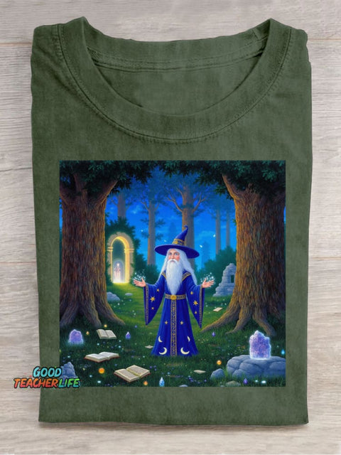 Forest Wizard Decorative Pattern T-shirt