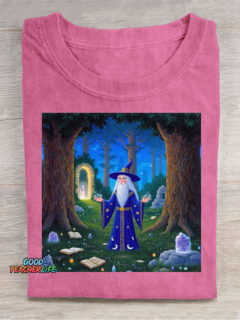 Forest Wizard Decorative Pattern T-shirt