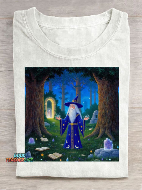 Forest Wizard Decorative Pattern T-shirt
