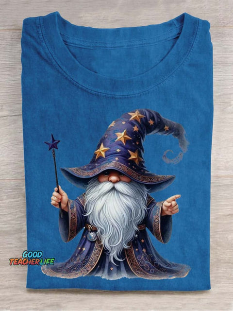 Cute Wizard Decorative Pattern T-shirt