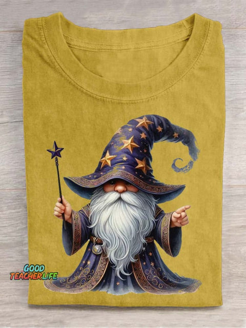 Cute Wizard Decorative Pattern T-shirt