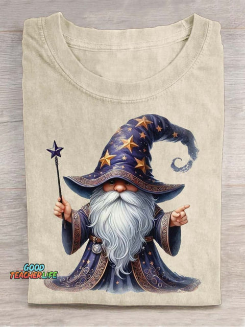 Cute Wizard Decorative Pattern T-shirt