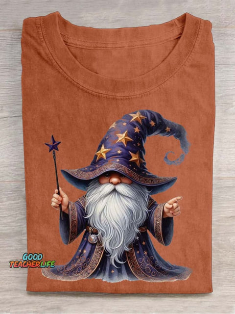 Cute Wizard Decorative Pattern T-shirt