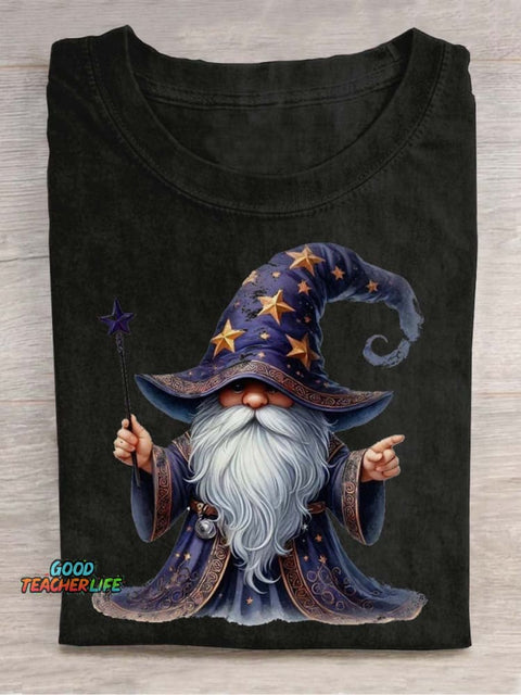 Cute Wizard Decorative Pattern T-shirt