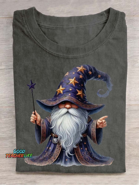 Cute Wizard Decorative Pattern T-shirt