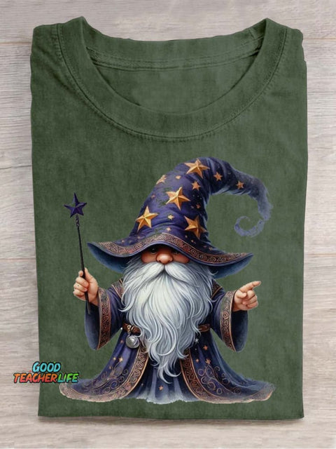 Cute Wizard Decorative Pattern T-shirt