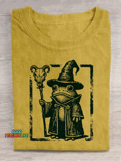 Frog Wizard Decorative Pattern T-shirt