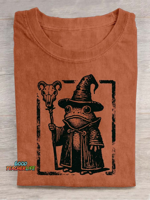 Frog Wizard Decorative Pattern T-shirt