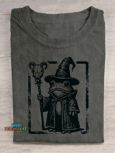Frog Wizard Decorative Pattern T-shirt