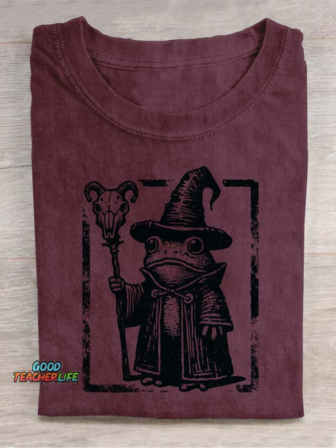 Frog Wizard Decorative Pattern T-shirt