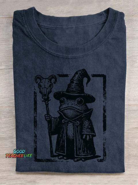 Frog Wizard Decorative Pattern T-shirt