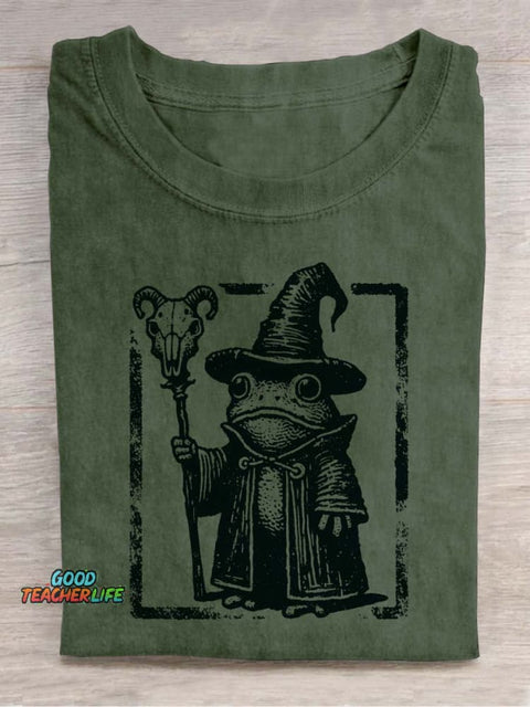 Frog Wizard Decorative Pattern T-shirt